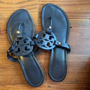 Tory Burch Black Leather Sandals